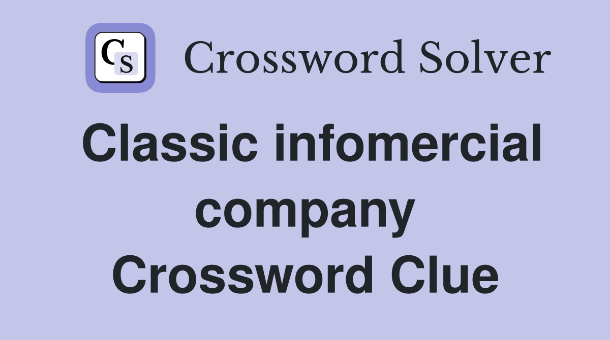 Classic infomercial company Crossword Clue