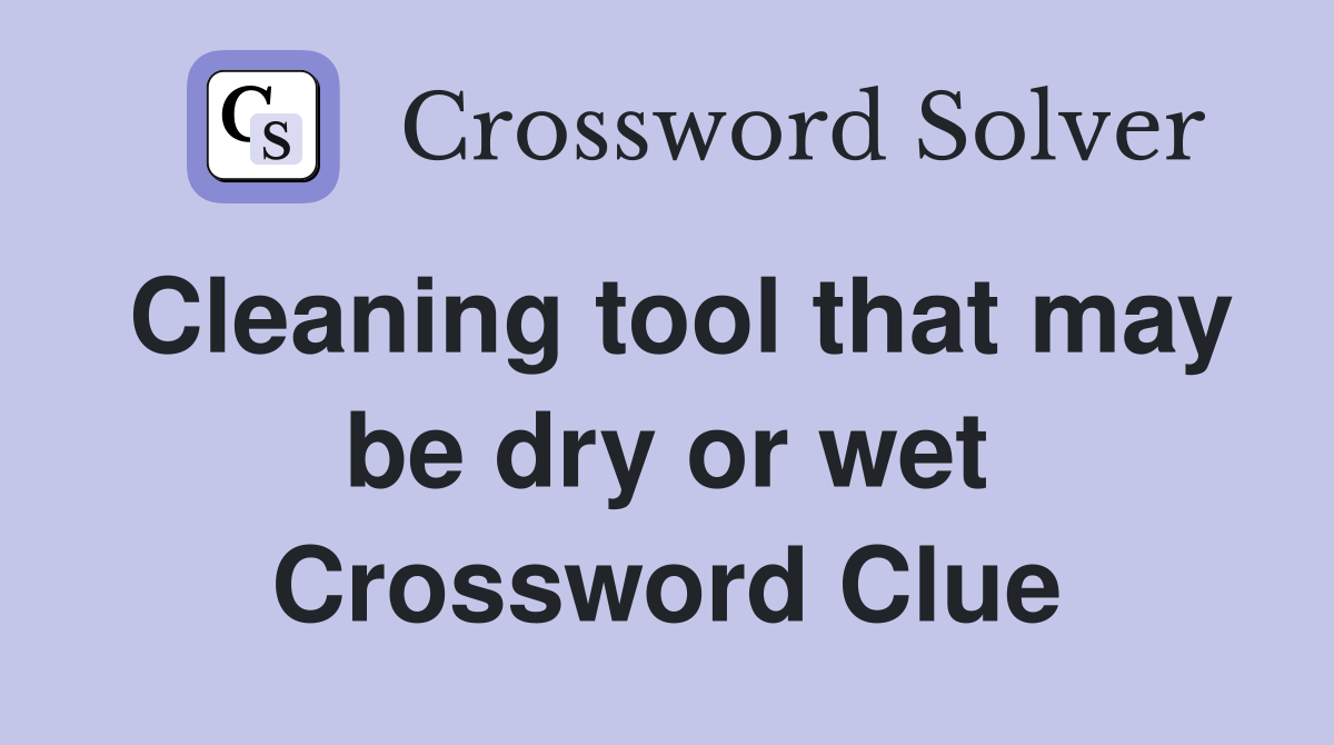 Cleaning tool that may be dry or wet Crossword Clue