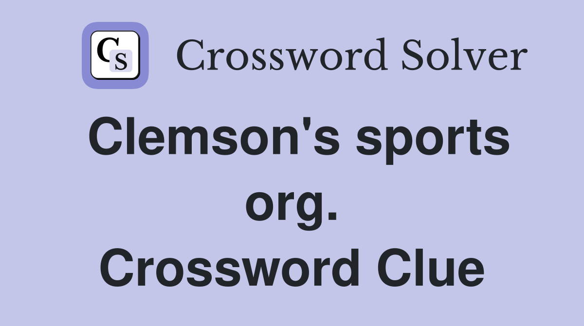 Clemson's sports org. Crossword Clue
