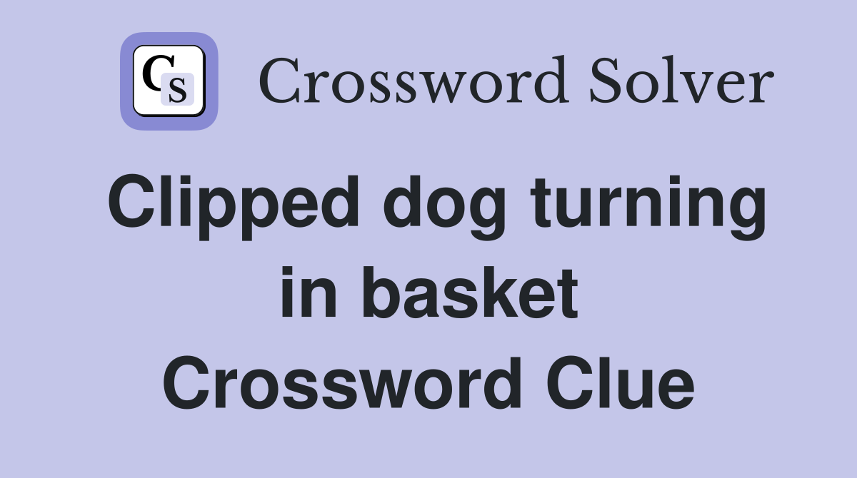 Clipped dog turning in basket Crossword Clue