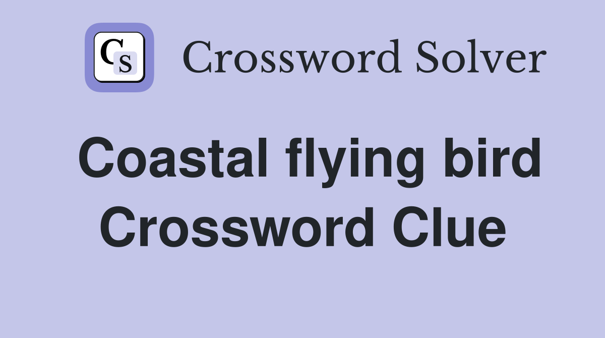 Coastal flying bird Crossword Clue