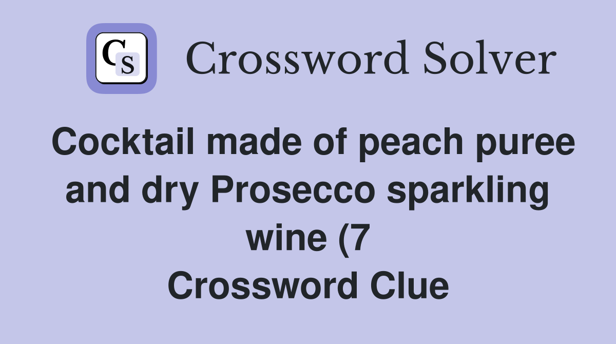 Cocktail made of peach puree and dry Prosecco sparkling wine (7 Cocktail made of peach puree and dry Prosecco sparkling wine (7