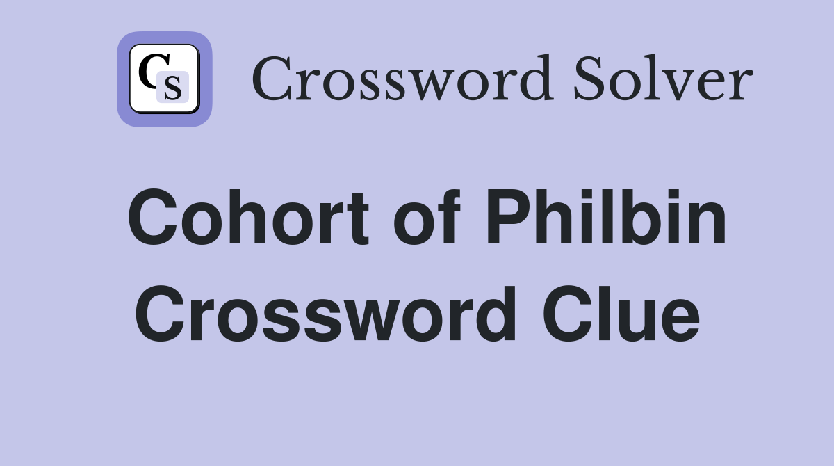 Cohort of Philbin Crossword Clue