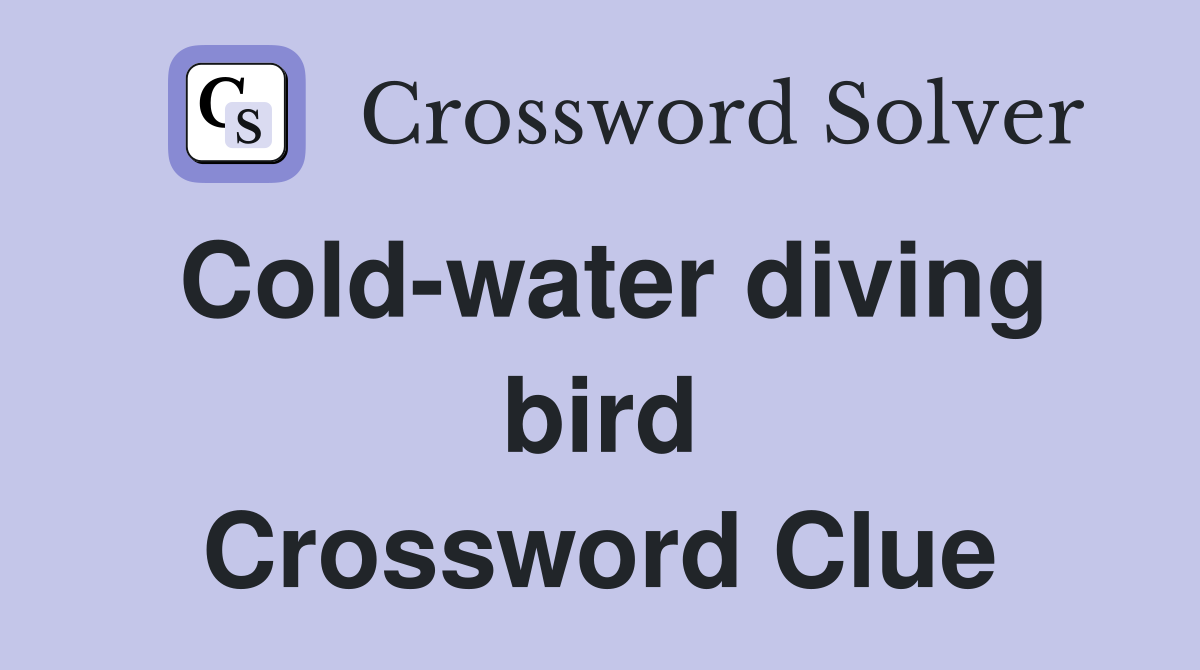Cold-water diving bird Crossword Clue