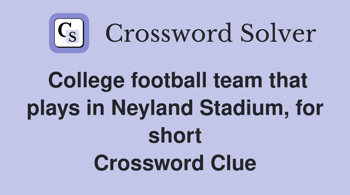 College football team that plays in Neyland Stadium, for short Crossword Clue