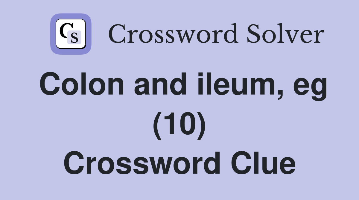 Colon and ileum, eg (10) Crossword Clue