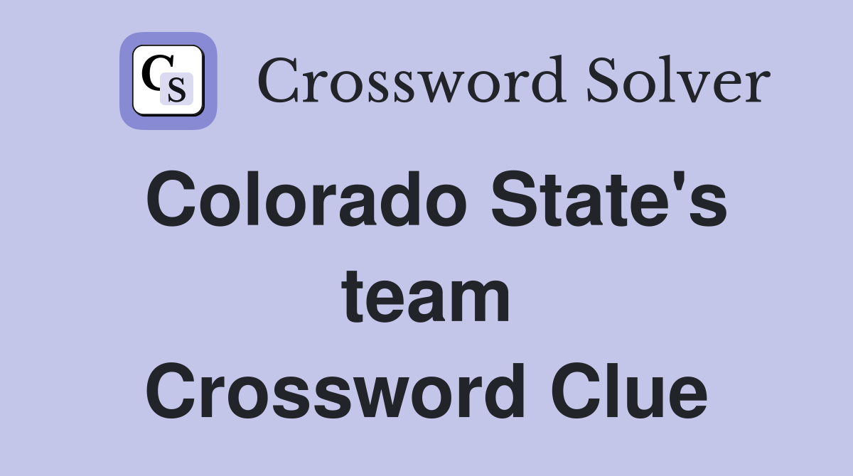 Colorado State's team Crossword Clue
