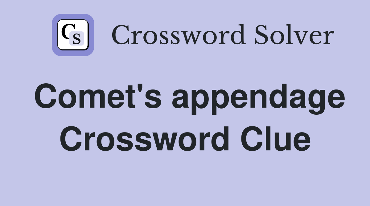 Comet's appendage Crossword Clue