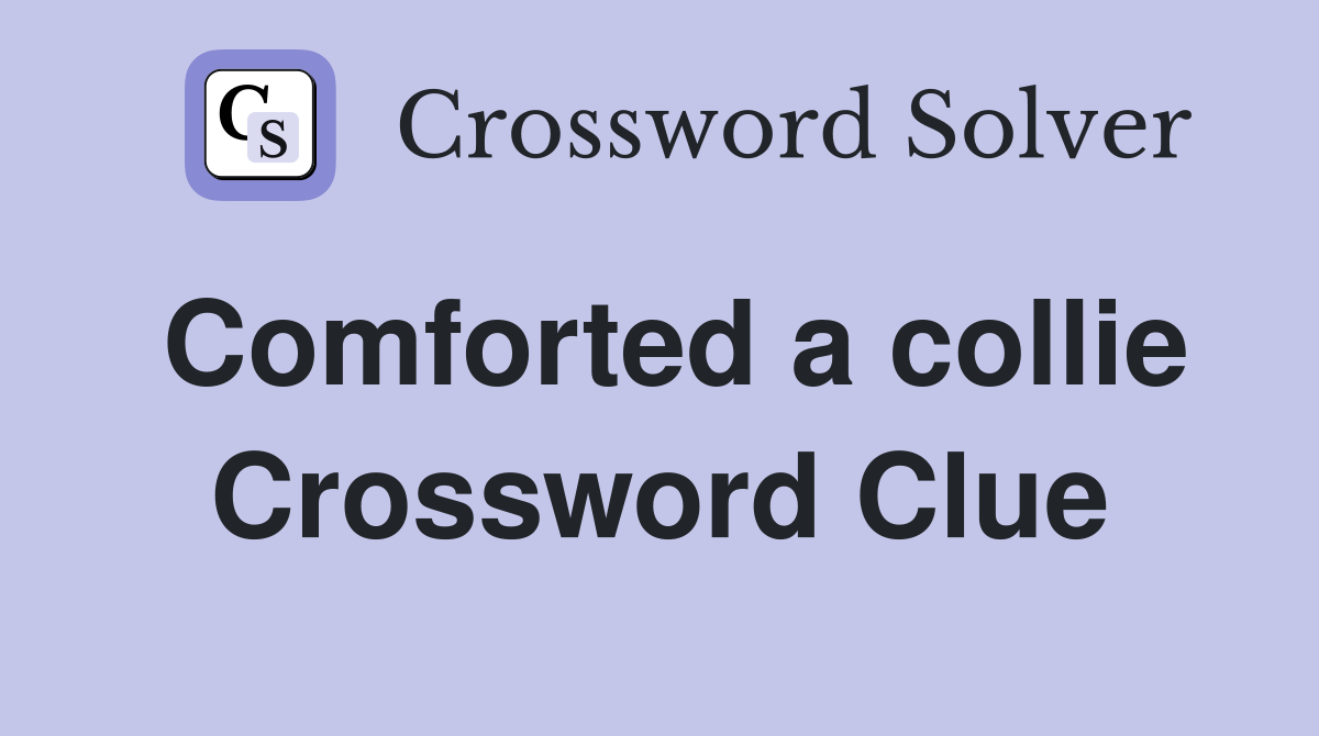 Comforted a collie Crossword Clue