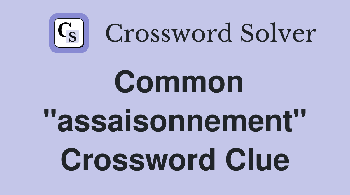 Common "assaisonnement" Crossword Clue