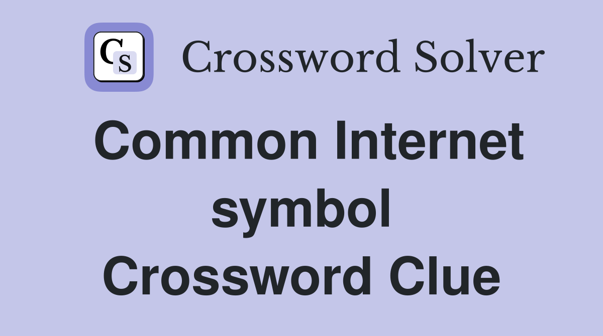 Common Internet symbol Crossword Clue