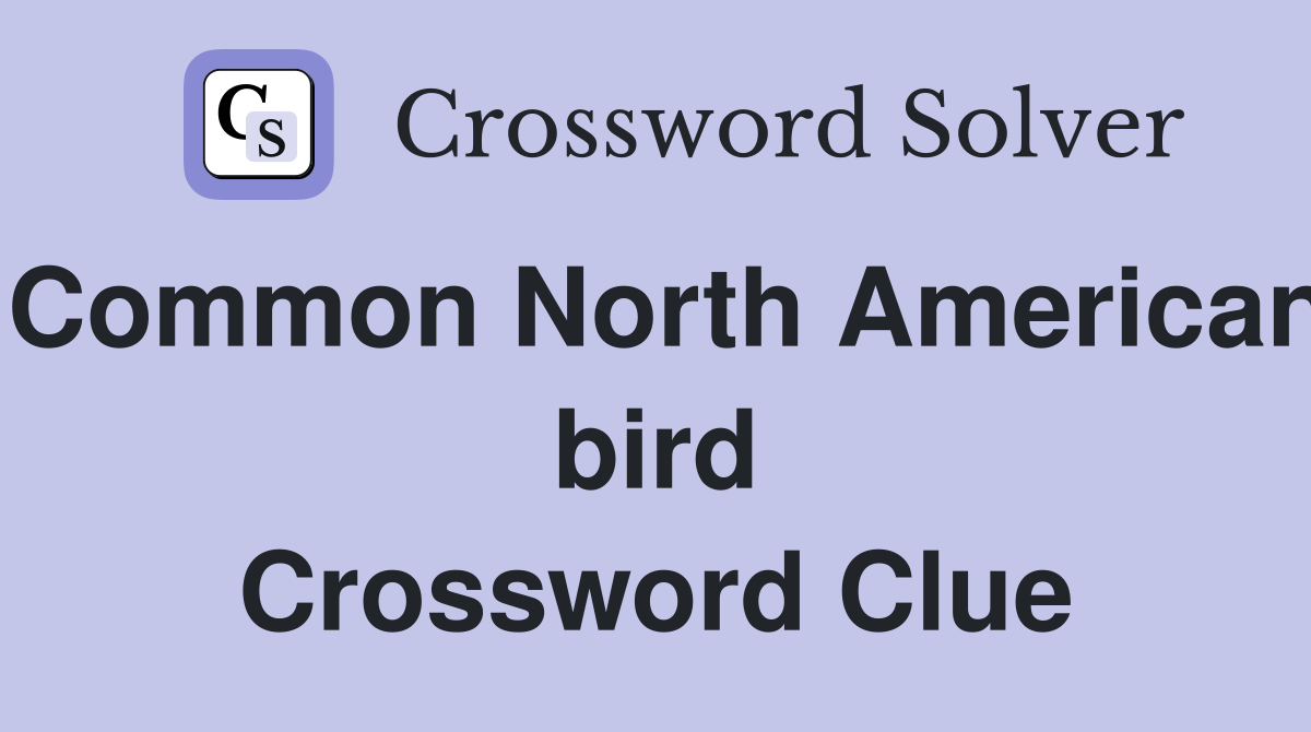 Common North American bird Crossword Clue