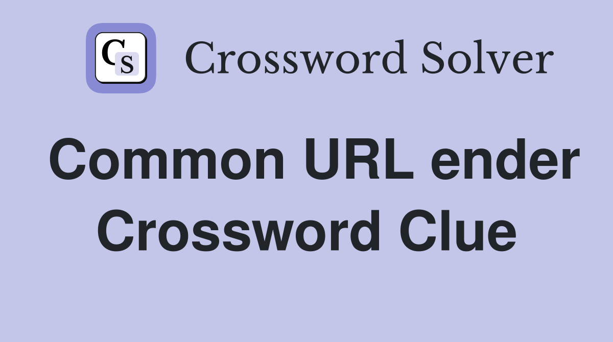 Common URL ender Crossword Clue