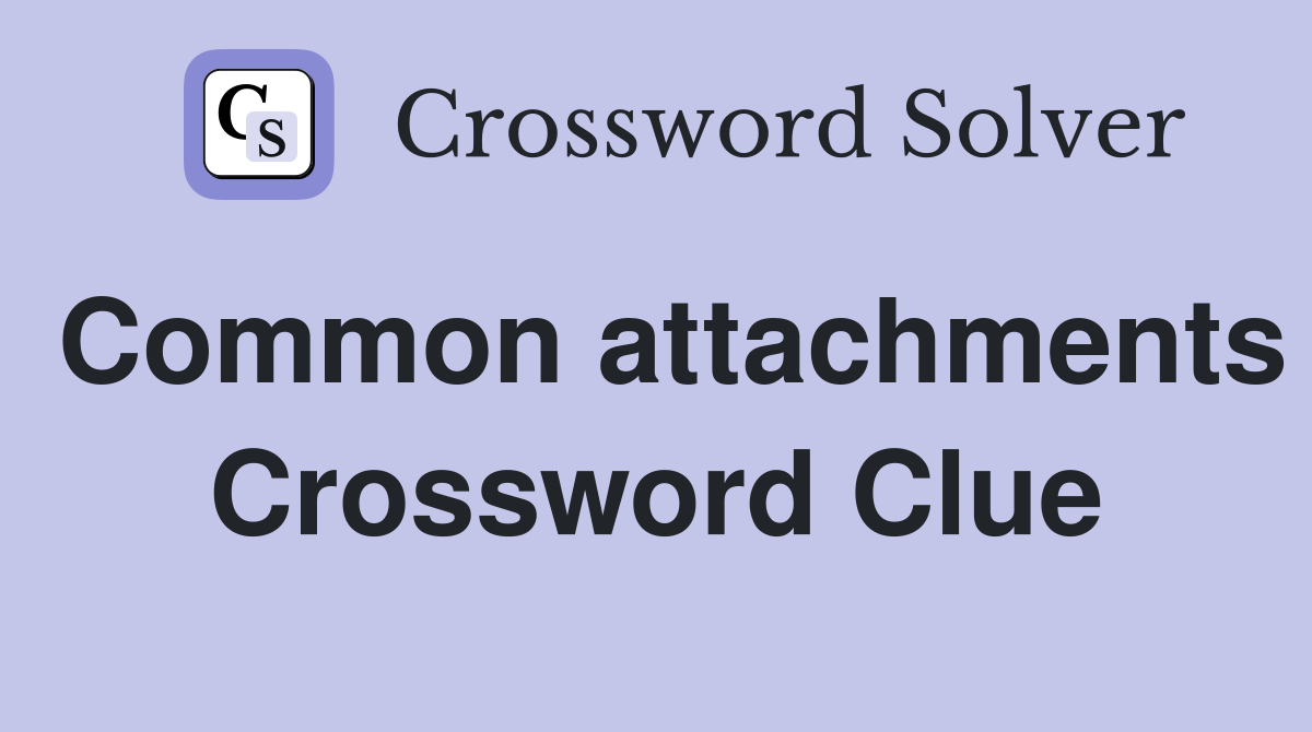 Common attachments Crossword Clue