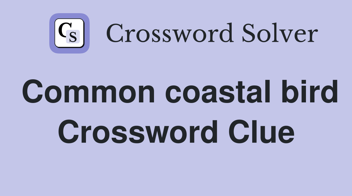 Common coastal bird Crossword Clue