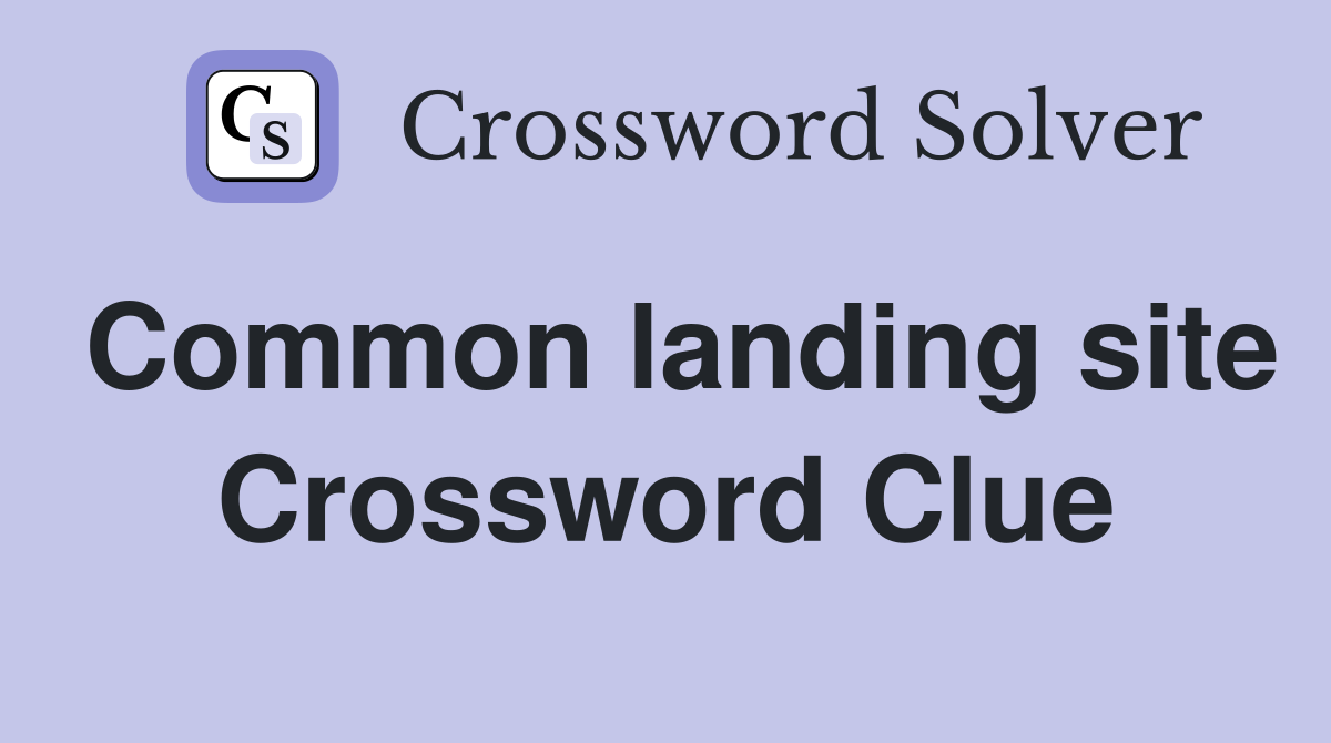 Common landing site Crossword Clue