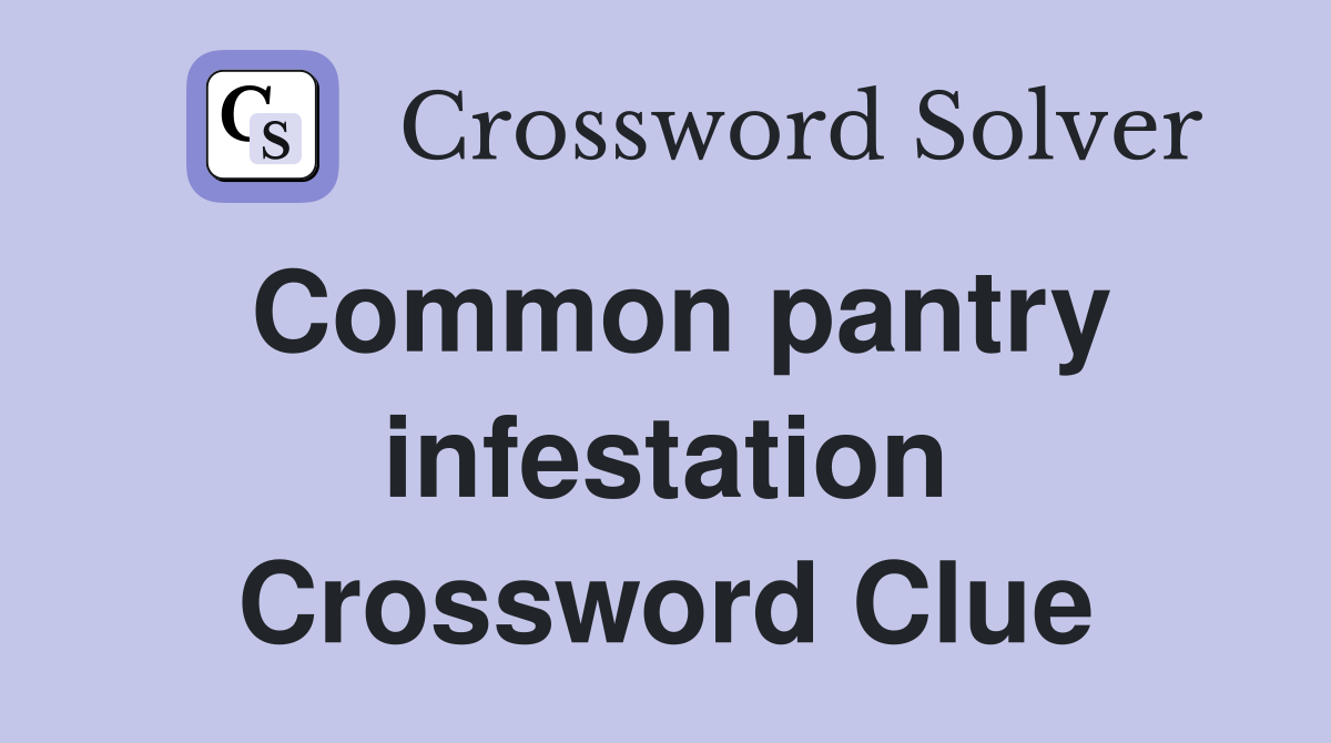 Common pantry infestation Crossword Clue