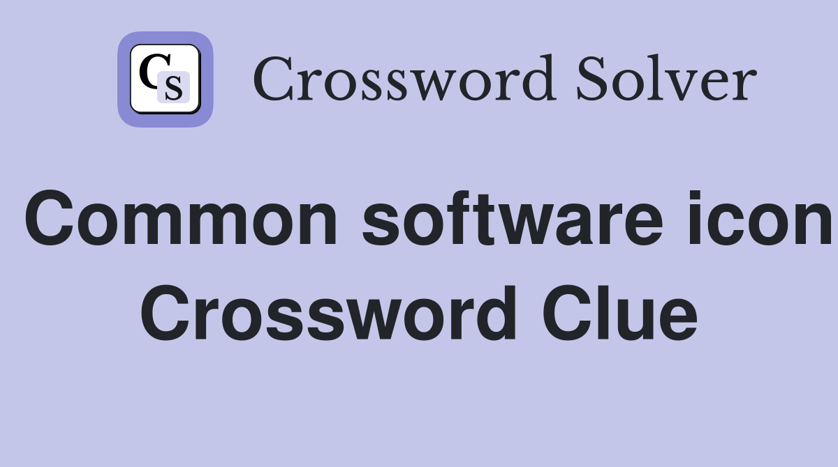 Common software icon Crossword Clue