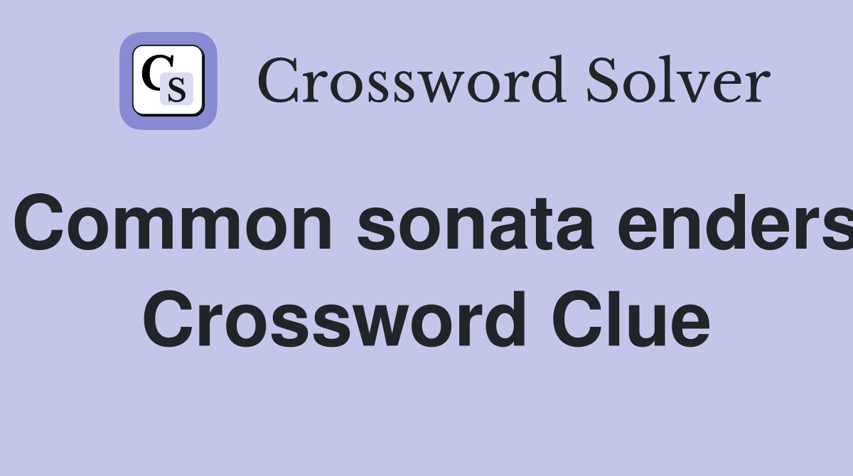 Common sonata enders Crossword Clue
