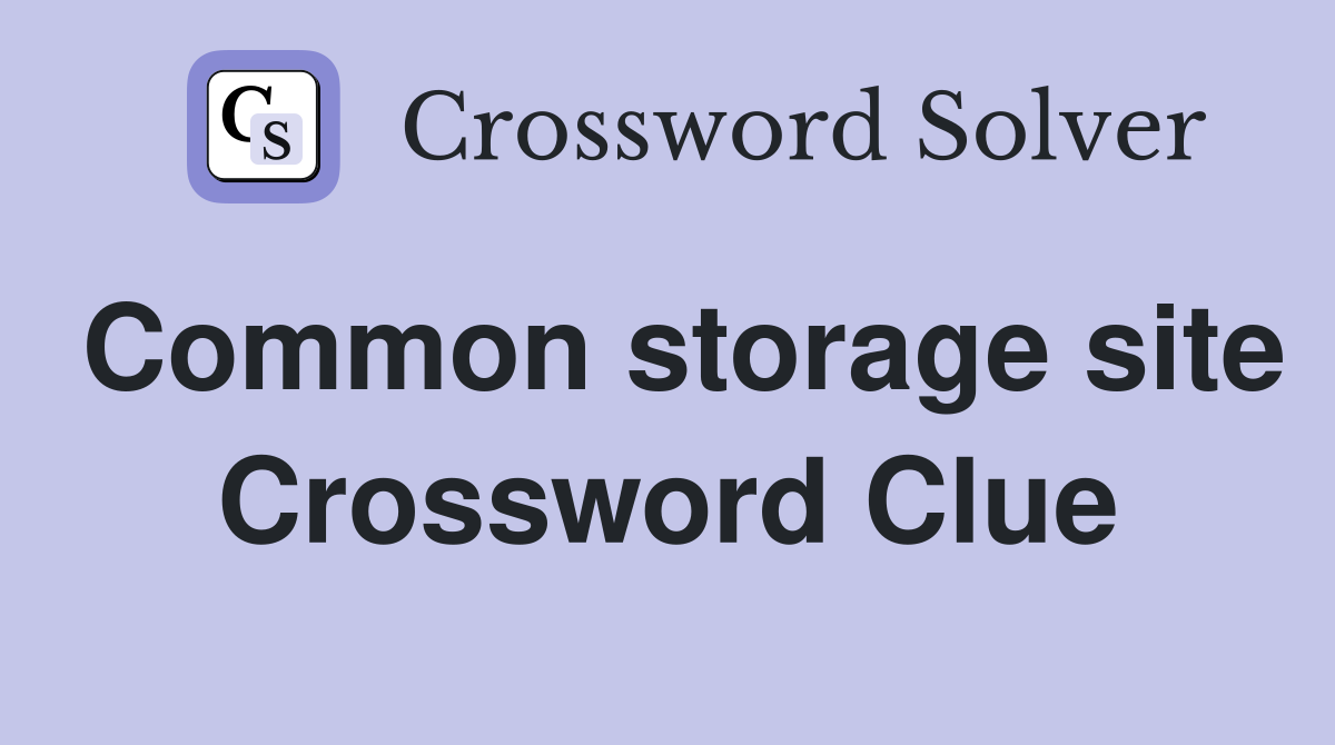 Common storage site Crossword Clue