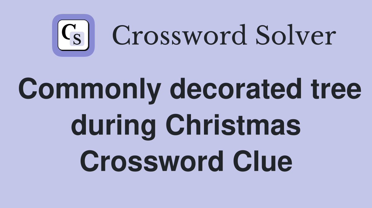 Commonly decorated tree during Christmas Crossword Clue