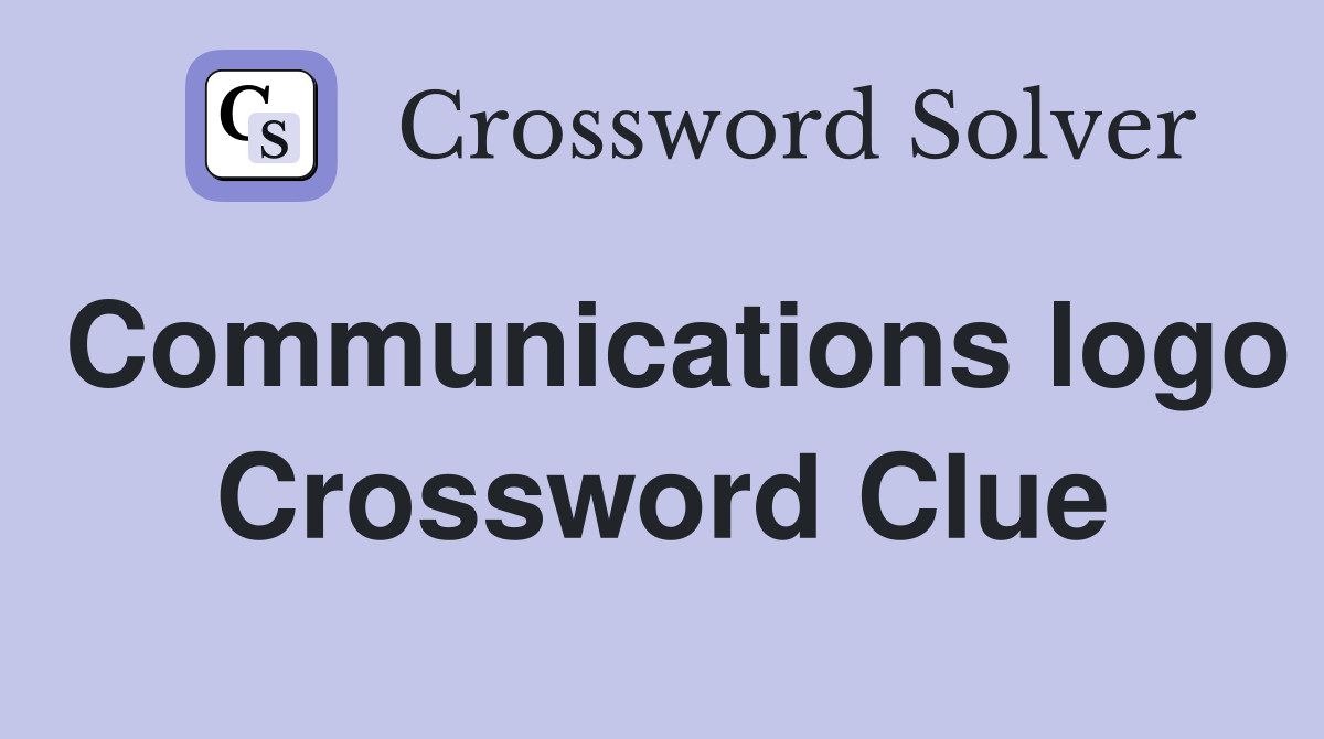 Communications logo Crossword Clue