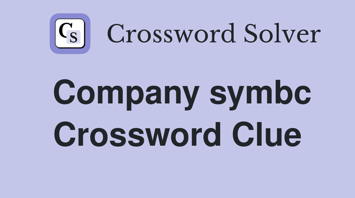 Company symbc Crossword Clue