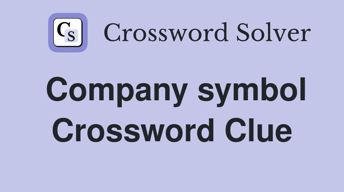 Company symbol Crossword Clue