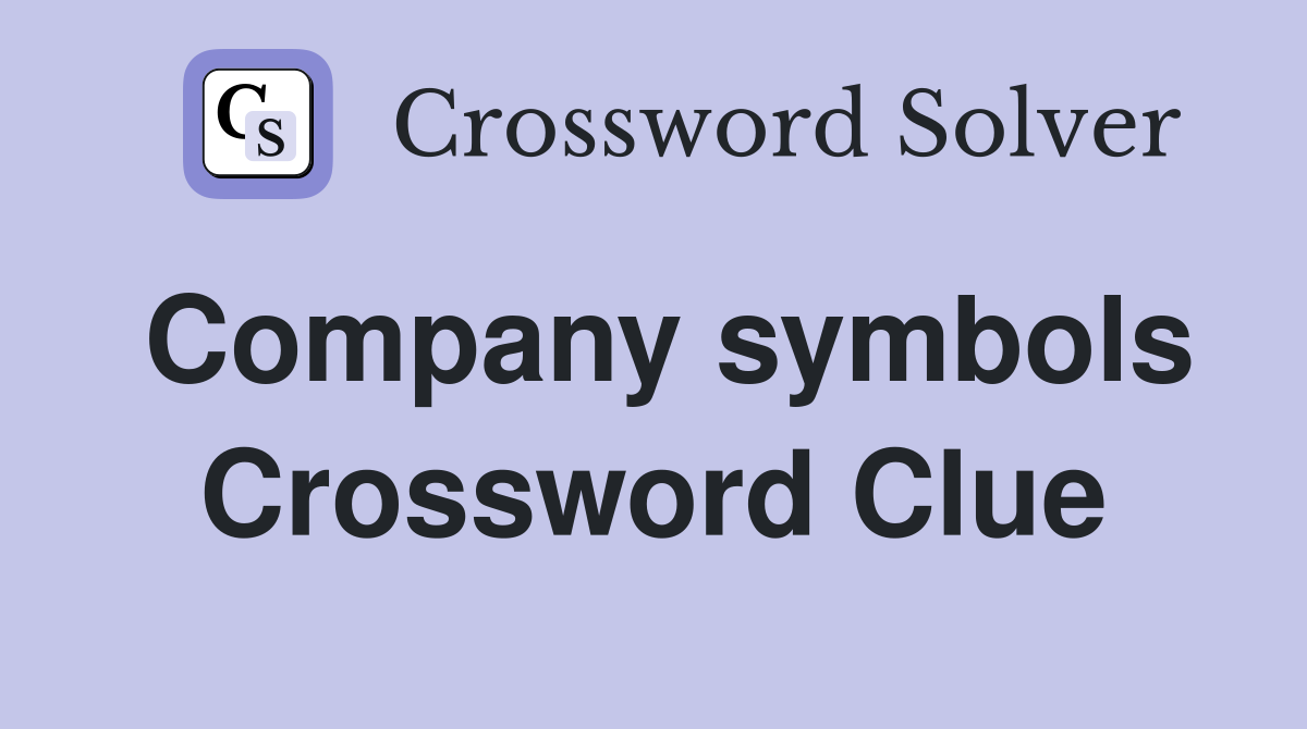 Company symbols Crossword Clue