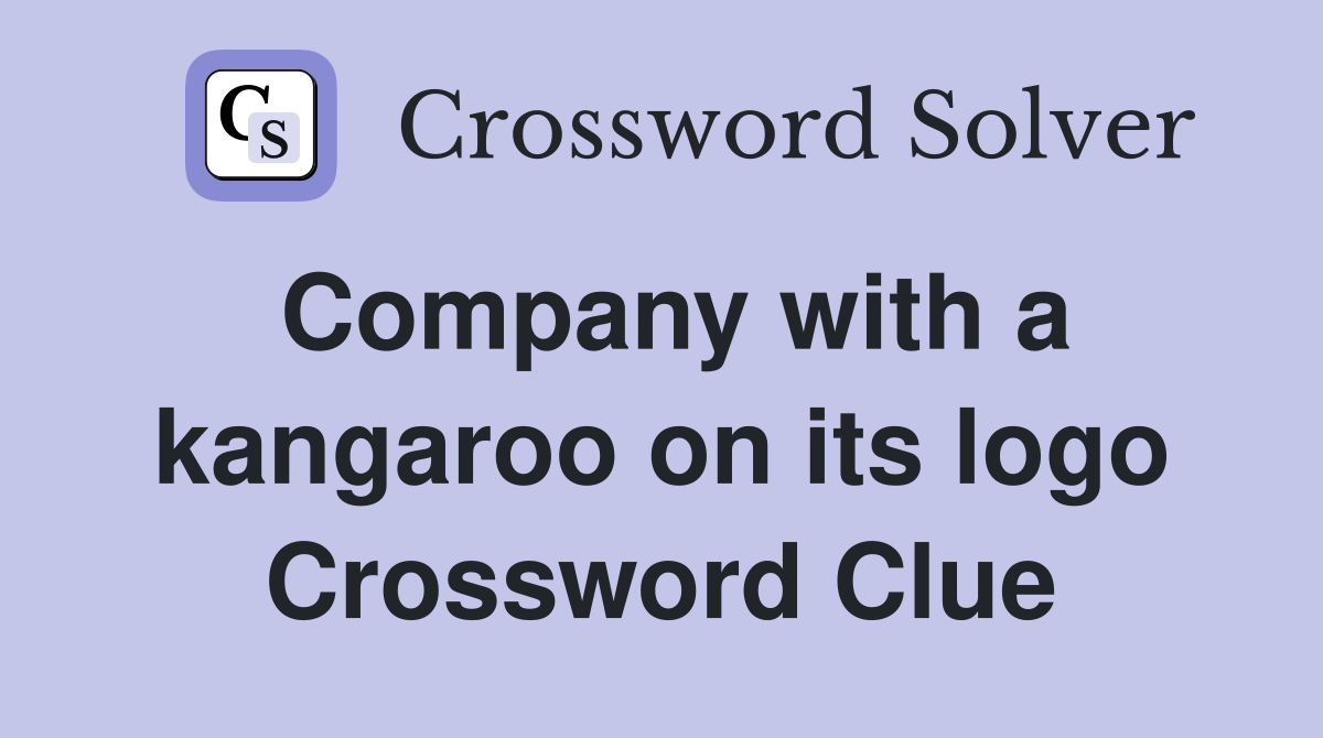 Company with a kangaroo on its logo Crossword Clue