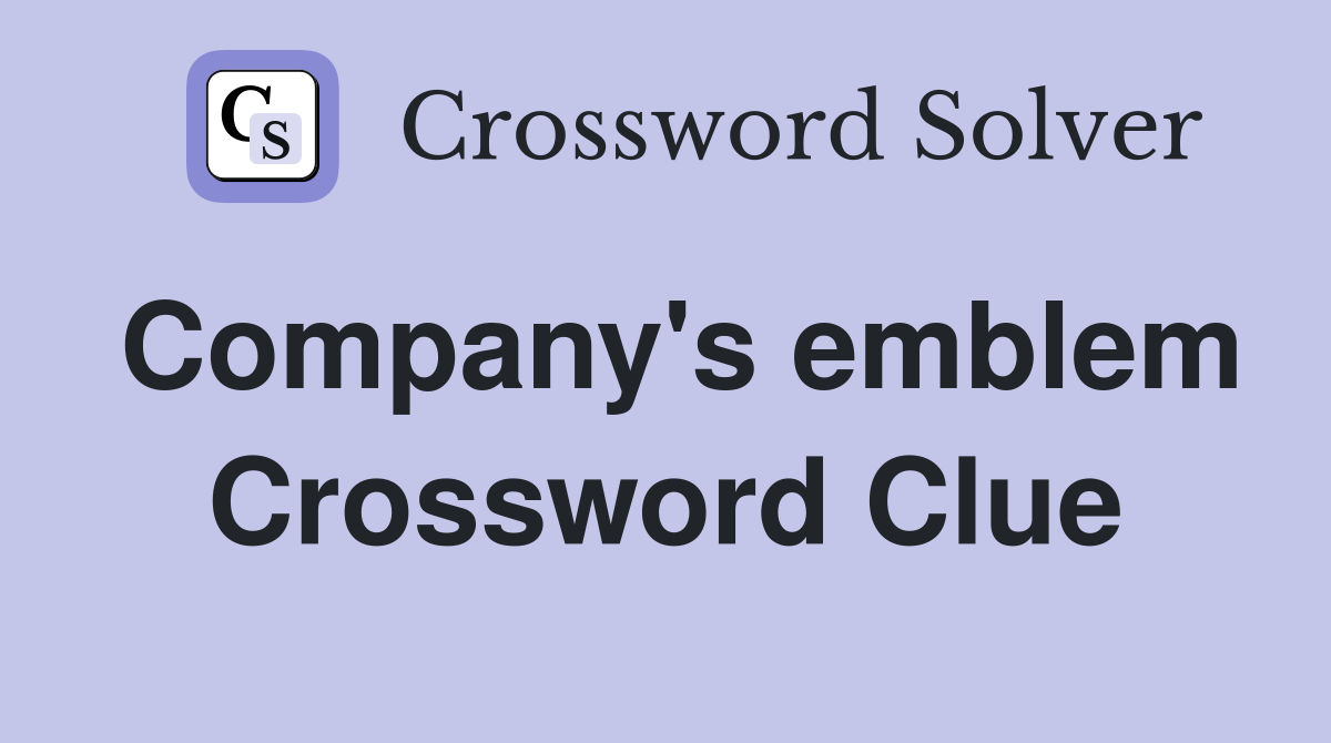 Company's emblem Crossword Clue