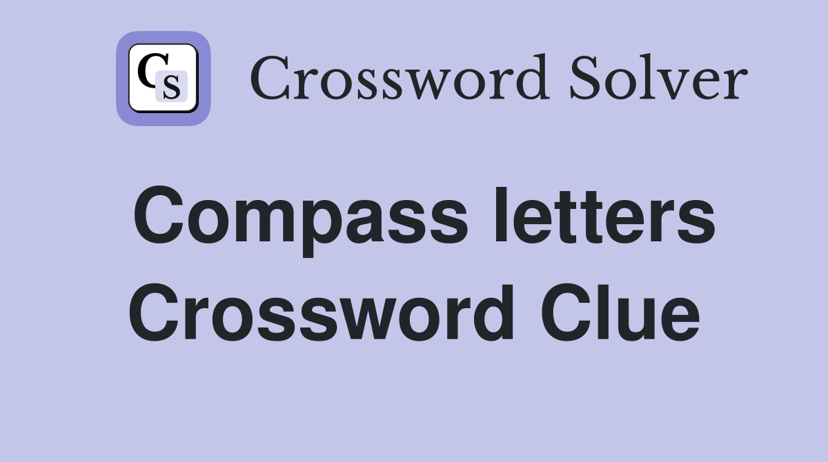 Compass letters Crossword Clue