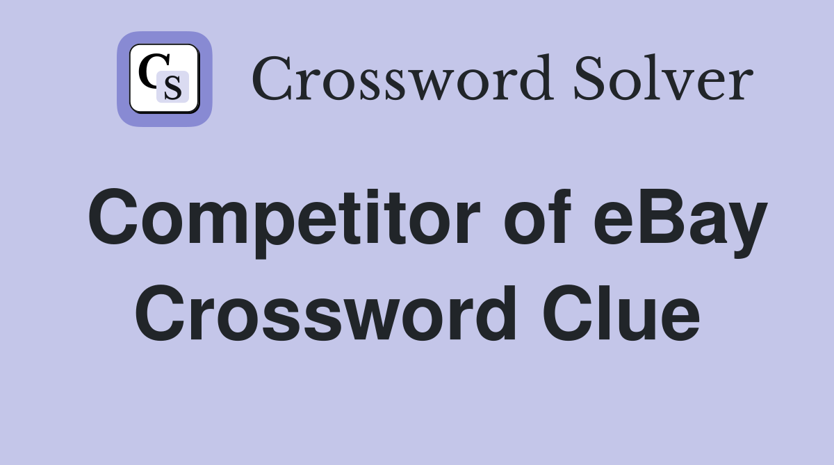 Competitor of eBay Crossword Clue