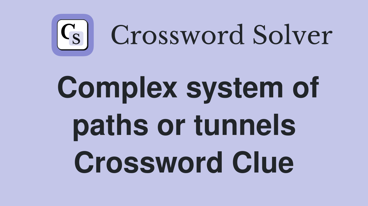 Complex system of paths or tunnels Crossword Clue