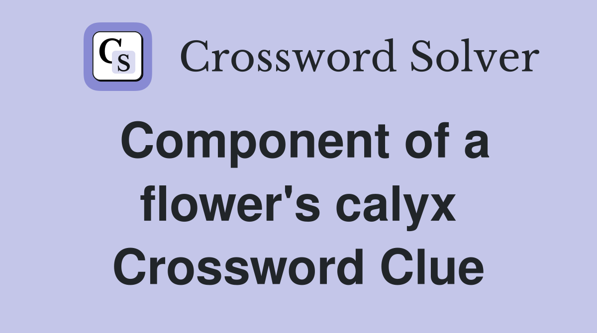 Component of a flower's calyx Crossword Clue