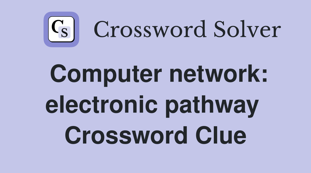 Computer network: electronic pathway  Crossword Clue