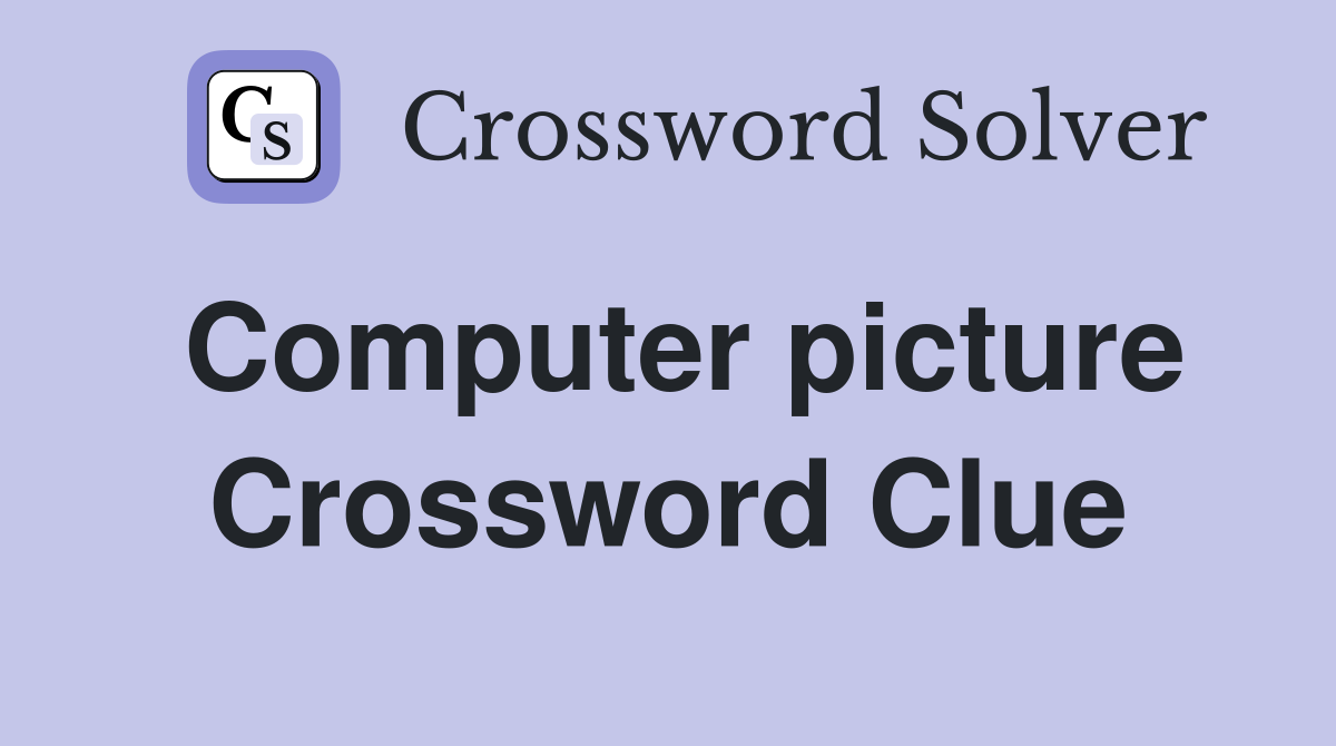 Computer picture Crossword Clue