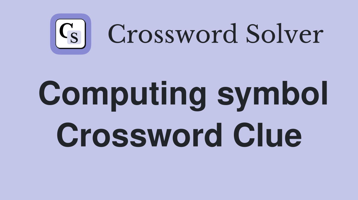 Computing symbol Crossword Clue