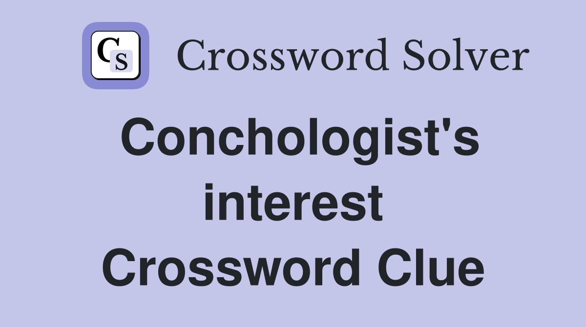 Conchologist's interest Crossword Clue