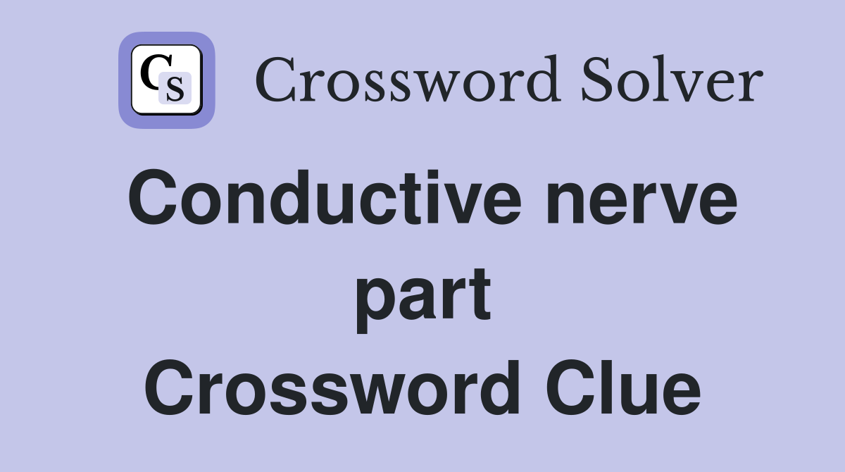 Conductive nerve part Crossword Clue