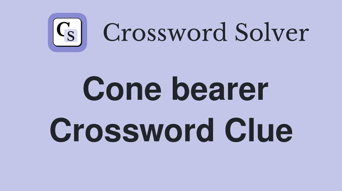 Cone bearer Crossword Clue