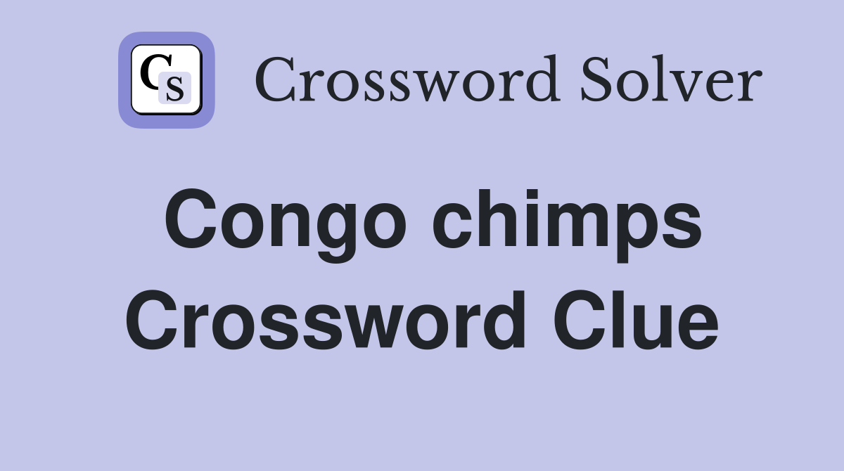Congo chimps Crossword Clue