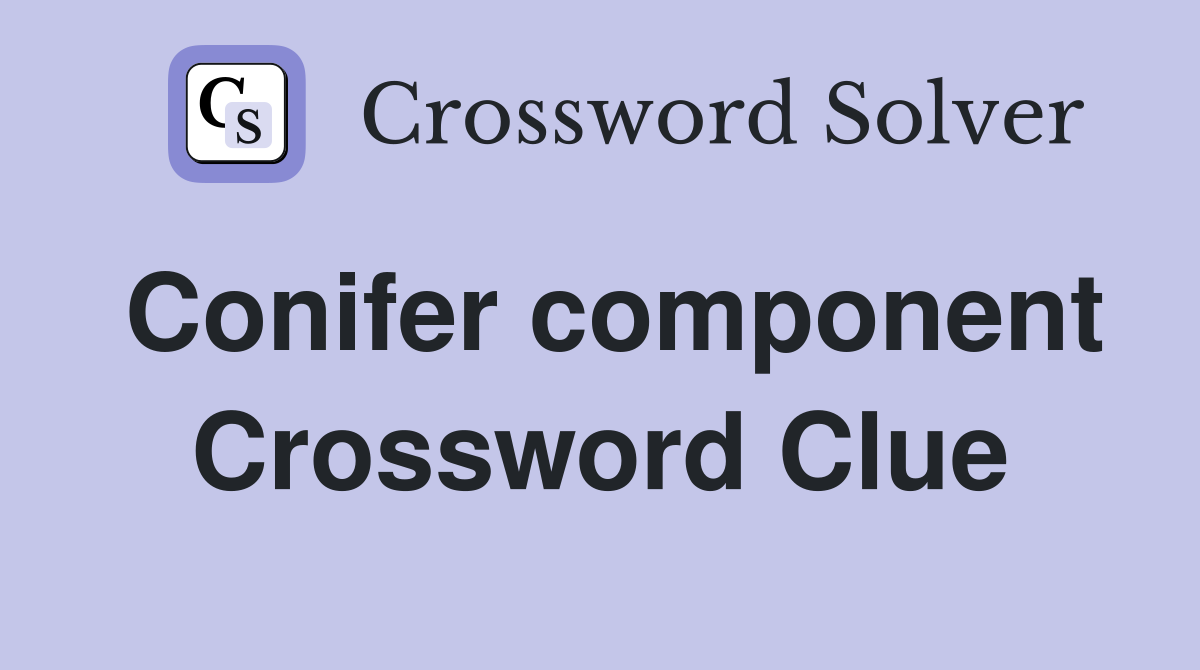 Conifer component Crossword Clue