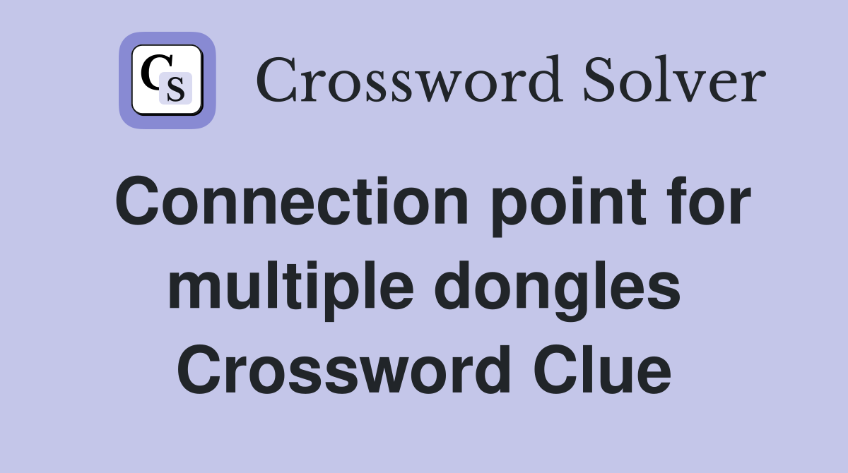 Connection point for multiple dongles Crossword Clue