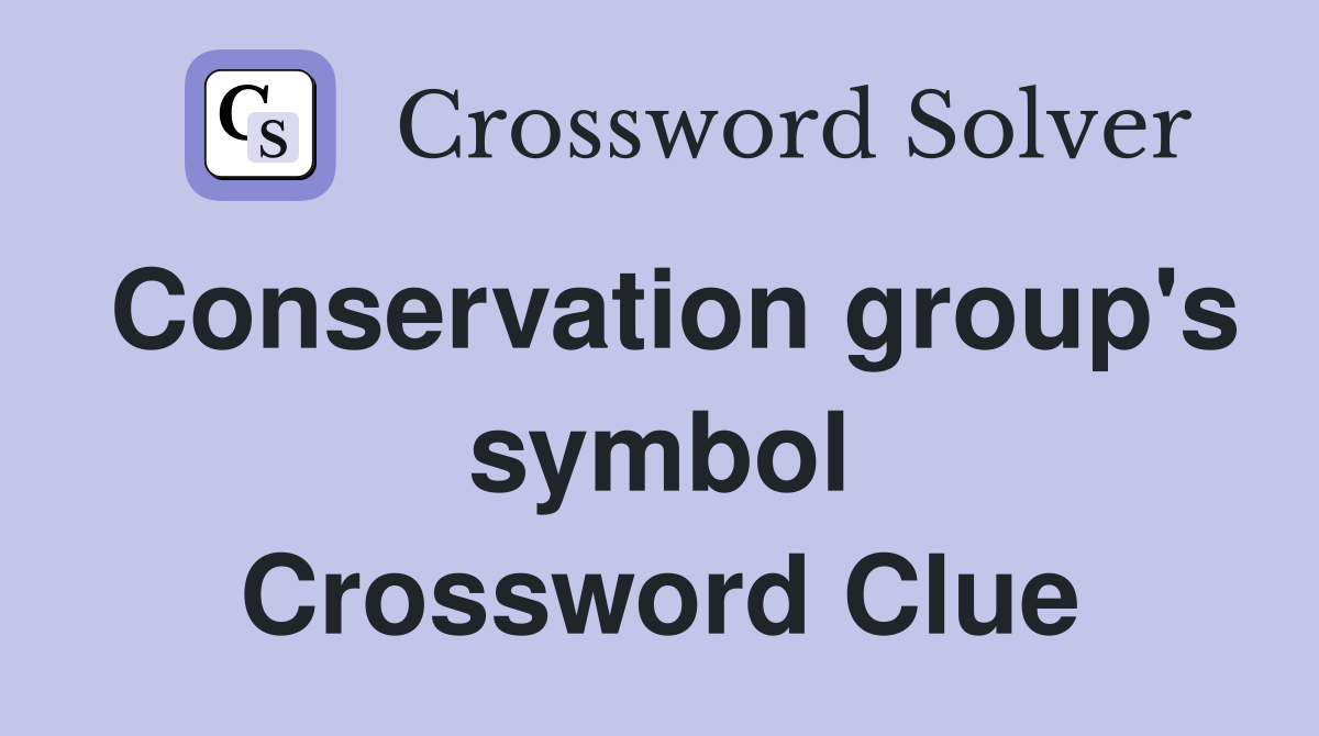 Conservation group's symbol Crossword Clue