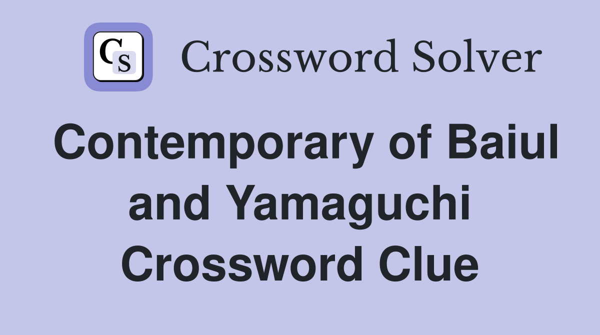 Contemporary of Baiul and Yamaguchi Crossword Clue