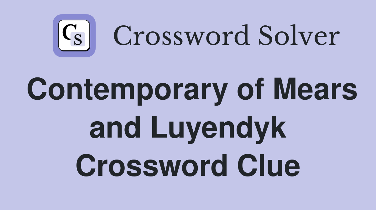 Contemporary of Mears and Luyendyk Crossword Clue