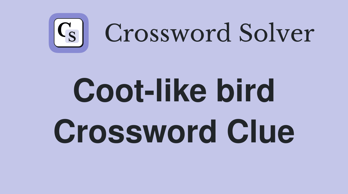 Coot-like bird  Crossword Clue