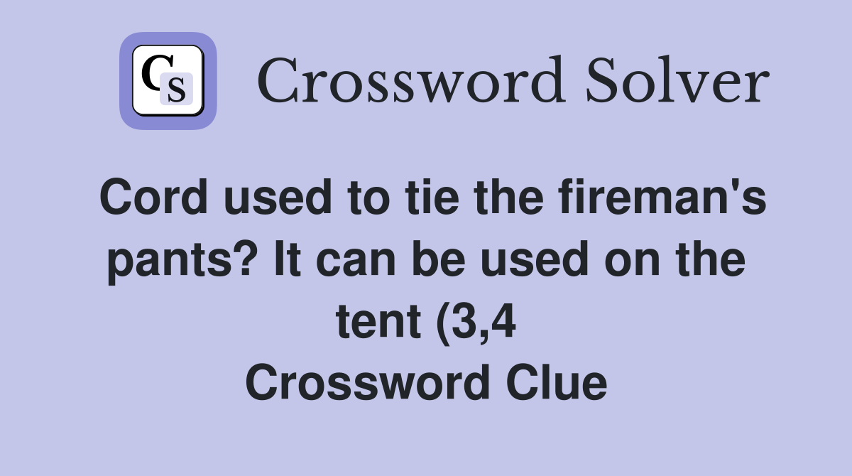 Cord used to tie the fireman #39 s pants? It can be used on the tent (3 4 Cord used to tie the fireman #39 s pants? It can be used on the tent (3 4
