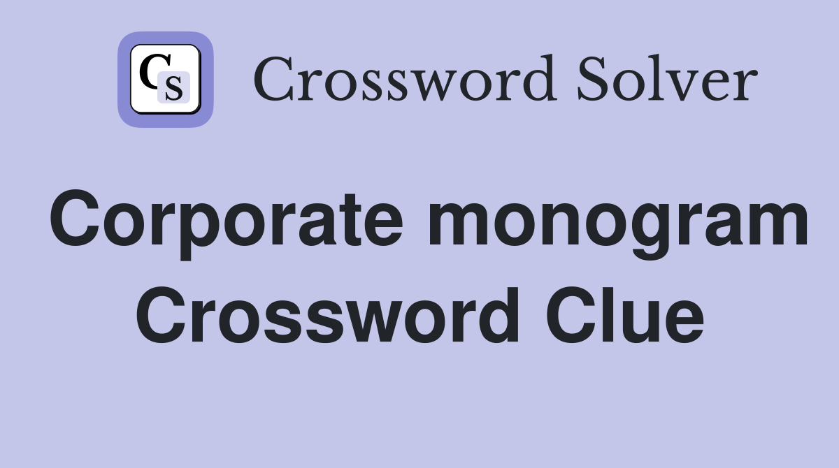 Corporate monogram Crossword Clue
